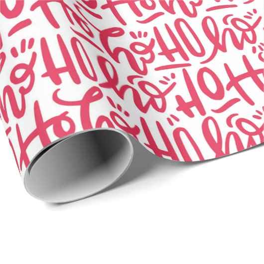 Handgeschreven kerstman Ho Ho Ho Ho Ho Cadeaupapier (Rol Hoek)