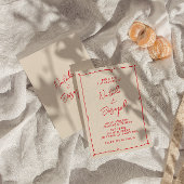 Handgeschreven  Kleurrijke Bold Modern Wedding Kaart