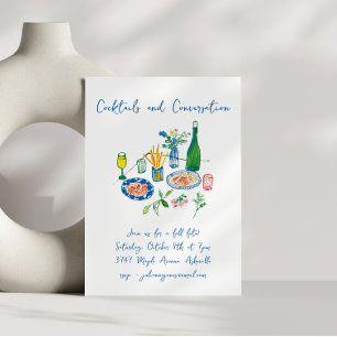 Handgeschreven Krabbels Cocktails Herfstfeest Aang Kaart
