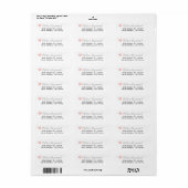Handgeschreven label Font Return Address Label met (Full Sheet)