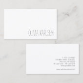 Handgeschreven lettertypeminimalisator Professiona Visitekaartje (Voorkant / Achterkant)