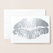 Handgeschreven Liefde en Bedankt Script Overlay Co Folie Kaarten (Met envelop)