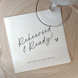 Handgeschreven liefdesbriefje stijl hart bruiloft servet