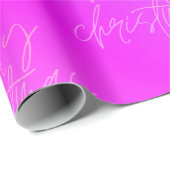 Handgeschreven met prettig kerstfeest als gradiënt cadeaupapier (Rol Hoek)