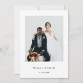 Handgeschreven minimalistisch Elopement-ontvangstf Kaart (Voorkant)