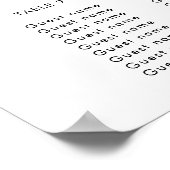 Handgeschreven minimalistisch trouwzitje poster (Hoek)