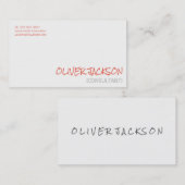 Handgeschreven | Minimalistisch Visitekaartje (Voorkant / Achterkant)