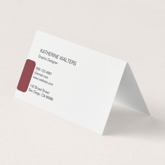 Handgeschreven monogram | Eenvoudig bedrijfsmonogr Visitekaartjes (Achterkant)