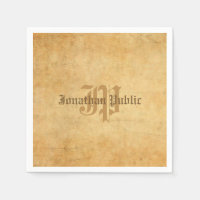 Handgeschreven monogram Elegant Nostalgische Sjabl