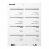 Handgeschreven Monogram Professioneel Eenvoudig Etiket (Full Sheet)