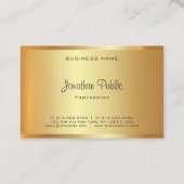 Handgeschreven Monogram Script Goud Modern Elegant Visitekaartje (Achterkant)