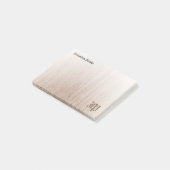 Handgeschreven Monogram Sjabloon Aangepaste houtki Post-it® Notes (Schuin)