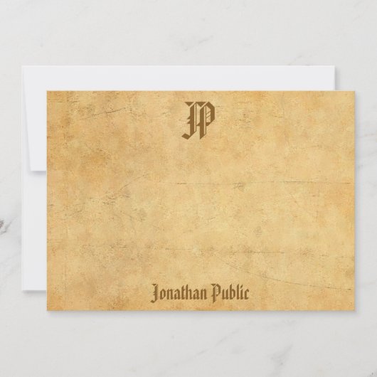 Handgeschreven Monogram Sjabloon Gepersonaliseerd (Voorkant)