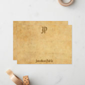 Handgeschreven Monogram Sjabloon Gepersonaliseerd (Voorkant / Achterkant in situ)