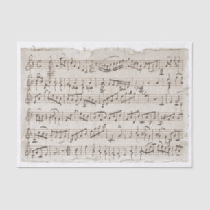 handgeschreven muziek omdraaien omlijnde randen o tissuepapier
