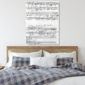 Handgeschreven muziekscore canvas afdruk (Insitu (Slaapkamer))