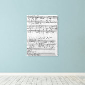 Handgeschreven muziekscore canvas afdruk (Insitu (Houten vloer))