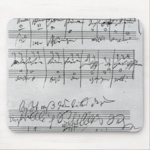 Handgeschreven muziekscore muismat