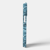 Handgeschreven naam Blue Diamond Glitter Case-Mate iPhone Case (Achterkant / Rechts)