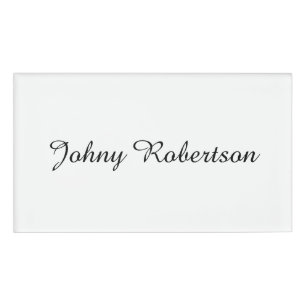 Handgeschreven naam elegant professioneel modern naambadge