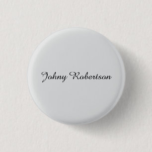 Handgeschreven naam elegant professioneel modern ronde button 3,2 cm