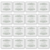 Handgeschreven naam Green Botanical Handmade By Sticker (Voorkant)