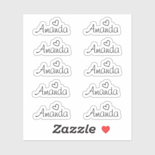 Handgeschreven naam handgeschreven handtekening sticker