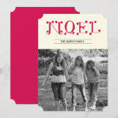 handgeschreven NOEL Feestdagenkaart (Voorkant / Achterkant)