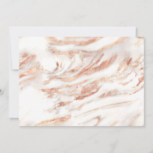 Handgeschreven Opslaan Datum Roos Gold Marble Arch Save The Date (Achterkant)