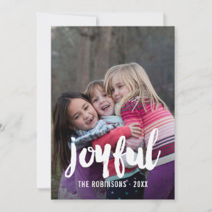 Handgeschreven overlay Sneeuw Kerst Familie foto Feestdagenkaart