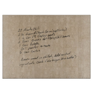 Handgeschreven Recipe Family Keepomwille Custom Ph Snijplank