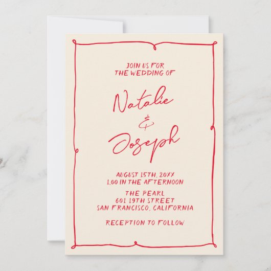 Handgeschreven retro kleurrijke moderne QR-code br Kaart (Voorkant)