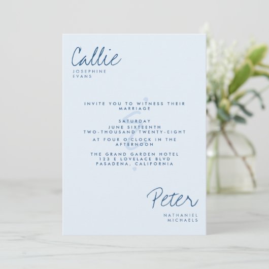 Handgeschreven retro minimalistische monochromatis kaart (Staand voorkant)