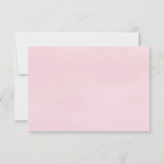 Handgeschreven roze waterverf bedankt dat je kaart (Achterkant)