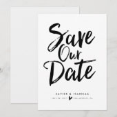 Handgeschreven Save The Date-aankondiging Date (Voorkant / Achterkant)