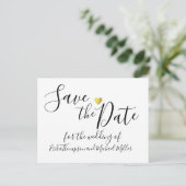 Handgeschreven Save the Date bruiloft Aankondigingskaart (Staand voorkant)