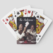 Handgeschreven script Aangepaste fotokalligrafie Pokerkaarten (Achterkant)