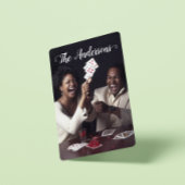 Handgeschreven script Aangepaste fotokalligrafie Pokerkaarten