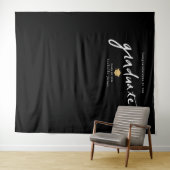 Handgeschreven Script Backdrop Prop White Afstuder Wandkleed (In Situ (horizontaal))