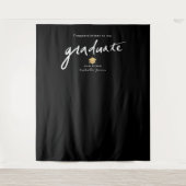 Handgeschreven Script Backdrop Prop White Afstuder Wandkleed (Voorkant)