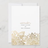 Handgeschreven script belettering gouden mandala b kaart (Achterkant)