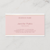 Handgeschreven Script Blush Pink Gold Sjabloon Chi Visitekaartje (Achterkant)