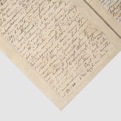 handgeschreven script Britse 1700s Tissuepapier (Detail)