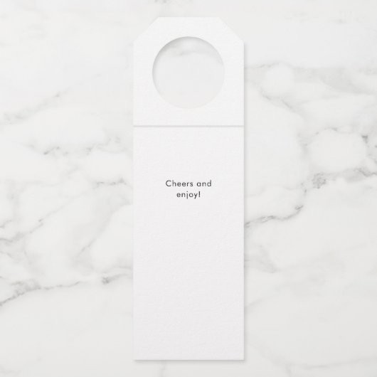 Handgeschreven script | Cheers Flessenhanger (Achterkant)