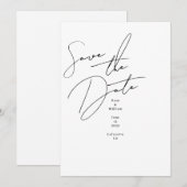 Handgeschreven script De datumkaart opslaan Kaart (Voorkant / Achterkant)