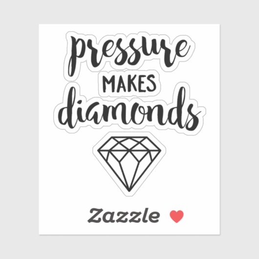 Handgeschreven script "Druk maakt diamanten" Sticker (Vel)