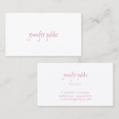 Handgeschreven script Eenvoudige moderne elegante  Visitekaartje (Voorkant / Achterkant)