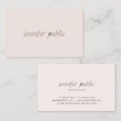 Handgeschreven Script Eenvoudige Sjabloon Modern E Visitekaartje (Voorkant / Achterkant)