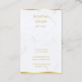 Handgeschreven Script Elegant Classy Marble Gold Visitekaartje (Achterkant)