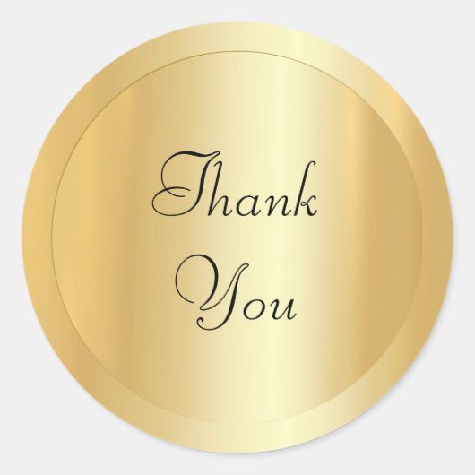 Handgeschreven script elegant Faux Gold Modern Tre Ronde Sticker (Voorkant)